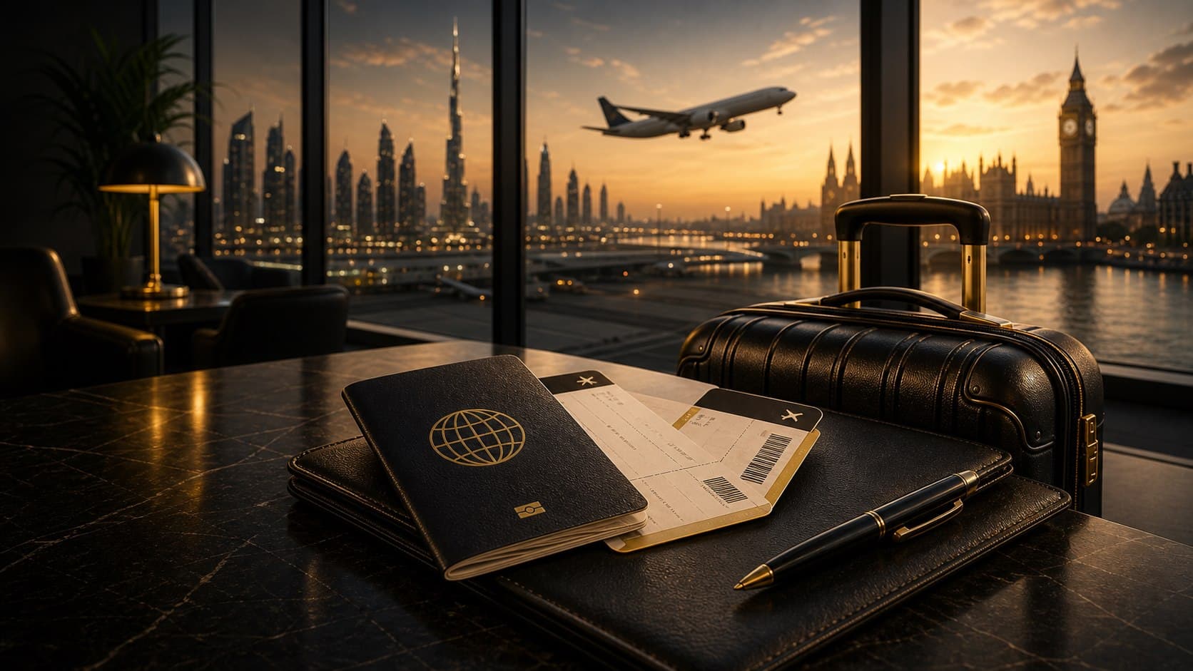 Dubai to London flight route