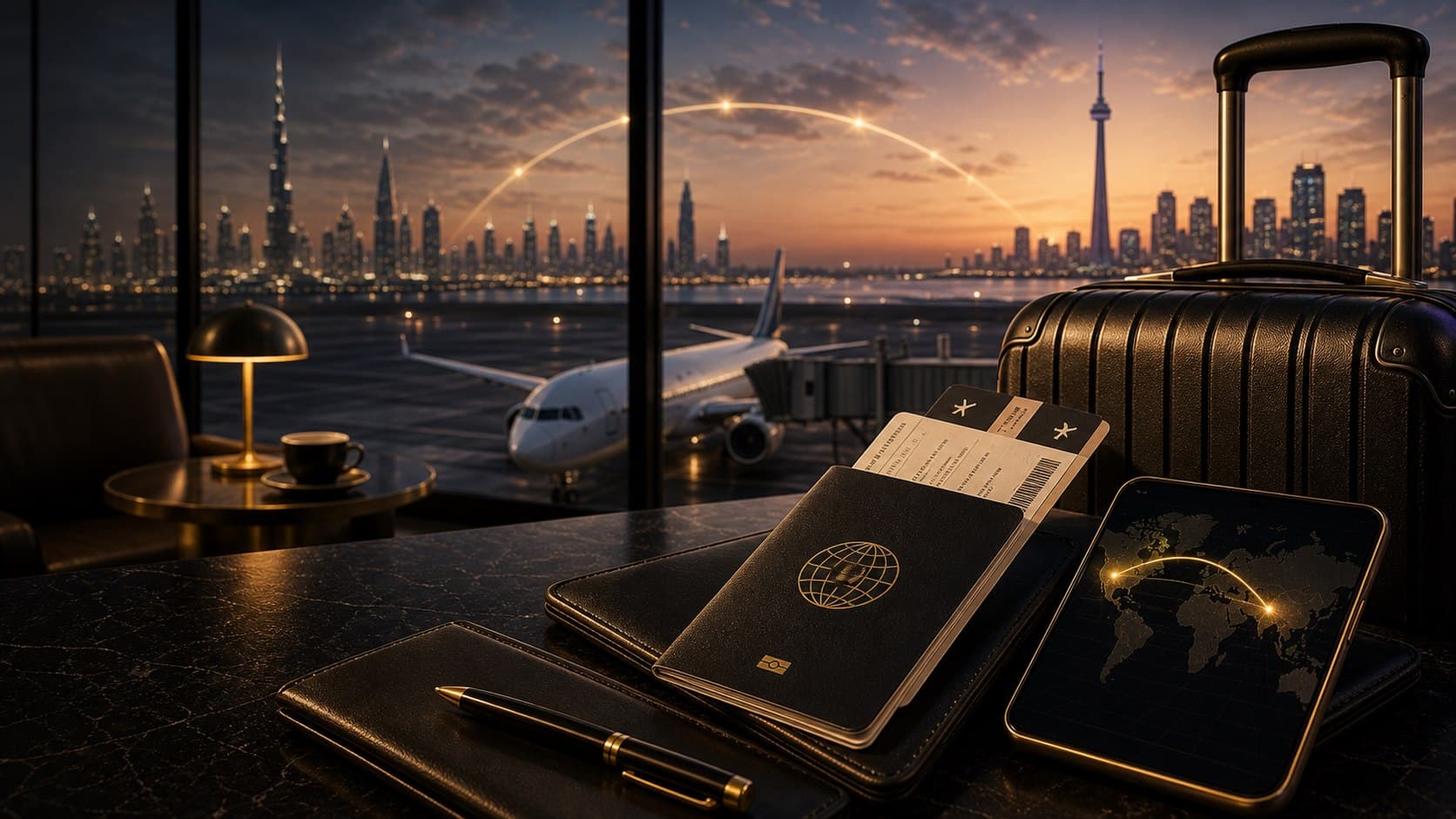 Dubai to Toronto flight route